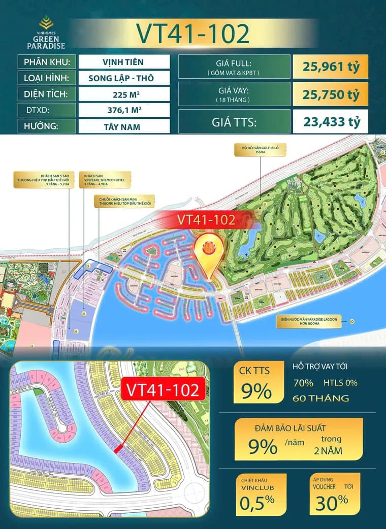 Ảnh thông tin Căn 01 tại Vinhomes Green Paradise Cần Giờ