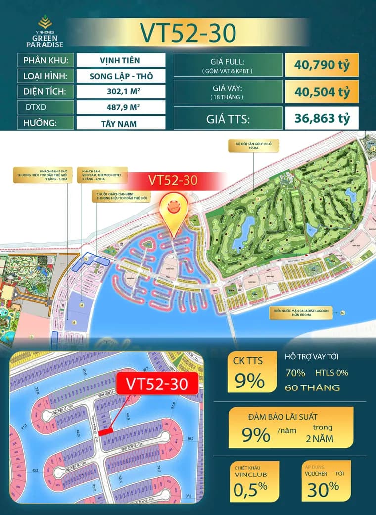 Ảnh thông tin Căn 03 tại Vinhomes Green Paradise Cần Giờ