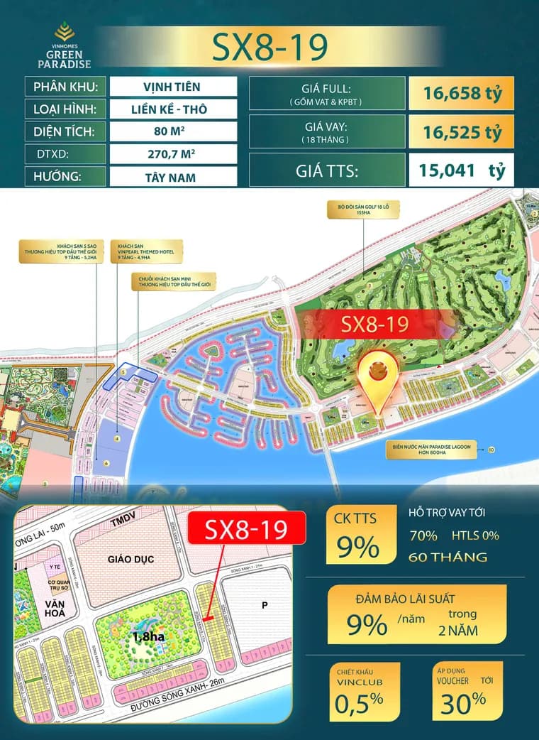 Ảnh thông tin Căn 05 tại Vinhomes Green Paradise Cần Giờ